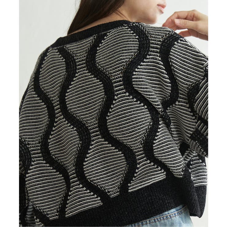 5Gヒョウタン柄ジャガードプルオーバー | VENCE share style【WOMEN】 | 詳細画像5 