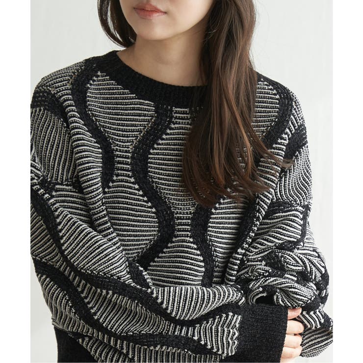 5Gヒョウタン柄ジャガードプルオーバー | VENCE share style【WOMEN】 | 詳細画像7 