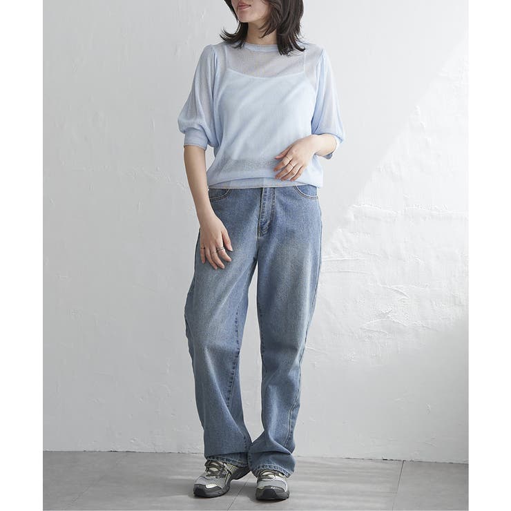 透かし編み配色トップス | VENCE share style【WOMEN】 | 詳細画像6 