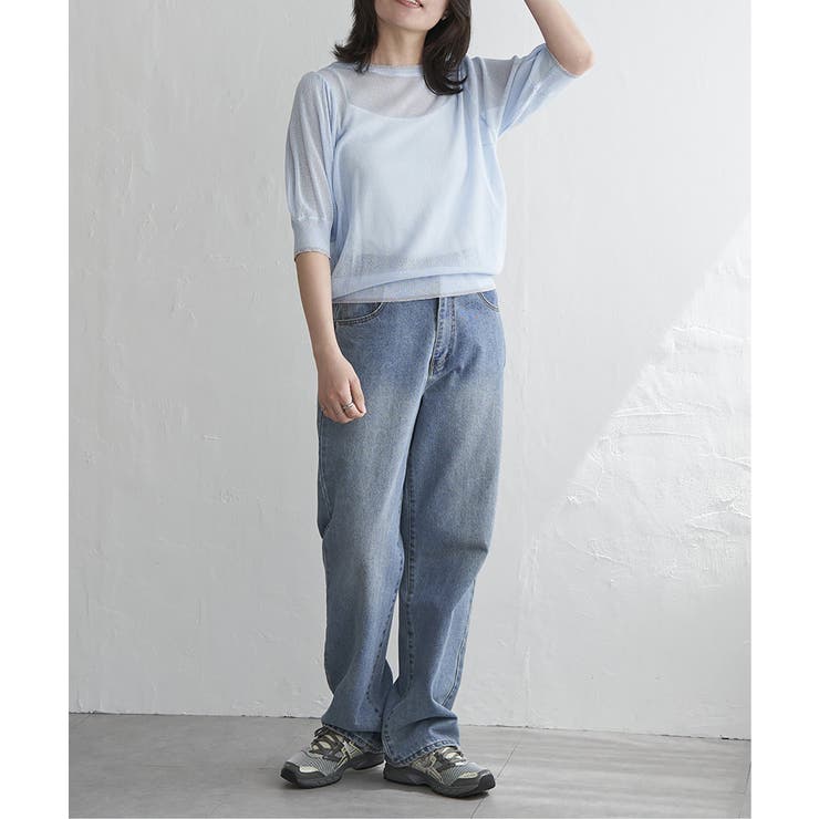 透かし編み配色トップス | VENCE share style【WOMEN】 | 詳細画像7 