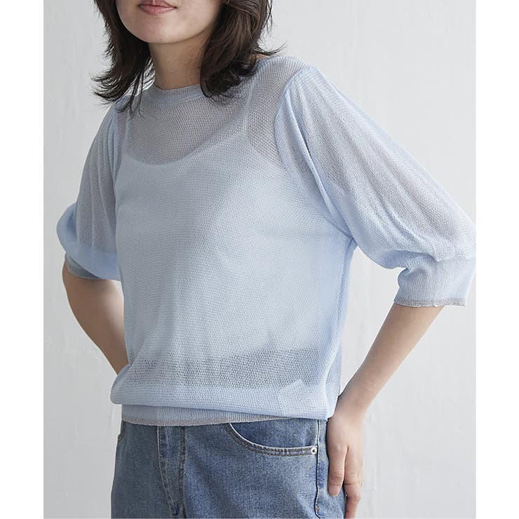 透かし編み配色トップス | VENCE share style【WOMEN】 | 詳細画像3 