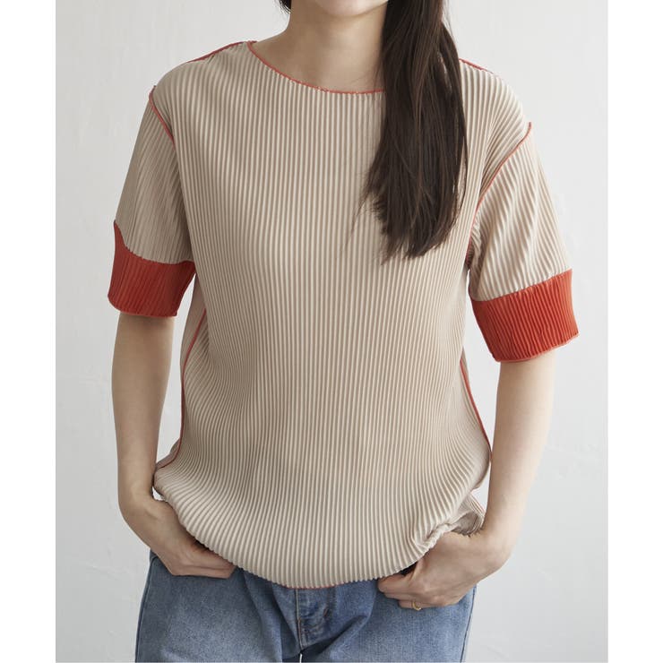 プリーツ袖配色トップス | VENCE share style【WOMEN】 | 詳細画像20 