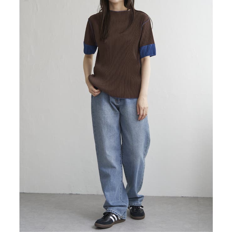 プリーツ袖配色トップス | VENCE share style【WOMEN】 | 詳細画像28 