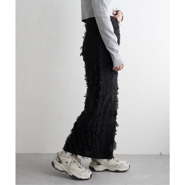 ミックスフリンジスカート[品番：IKAW0020056]｜VENCE share style