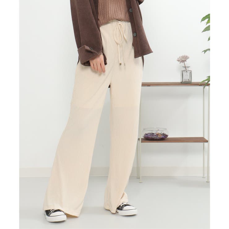 オフホワイト | プリーツパンツ | VENCE share style【WOMEN】