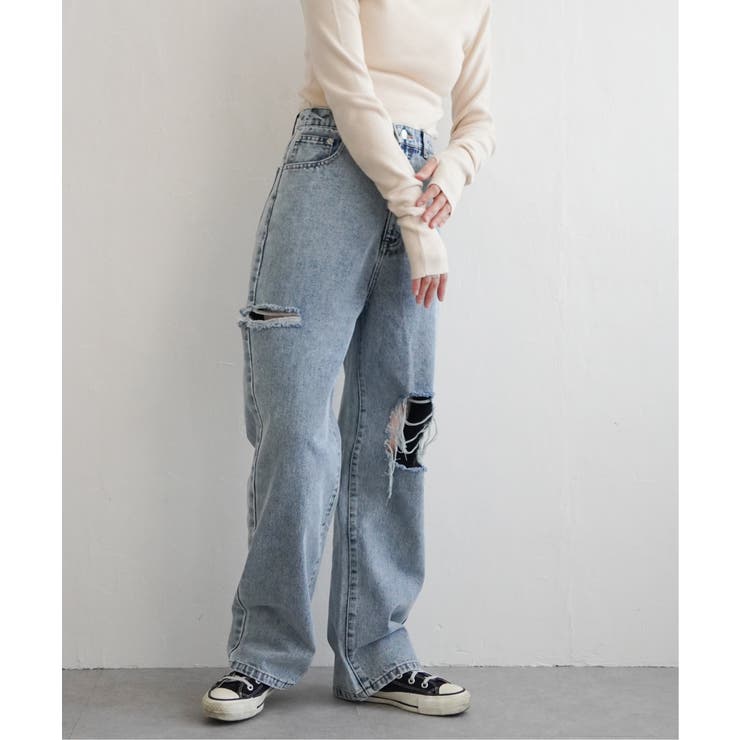 ダメージワイドデニムパンツ | VENCE share style【WOMEN】 | 詳細画像8 