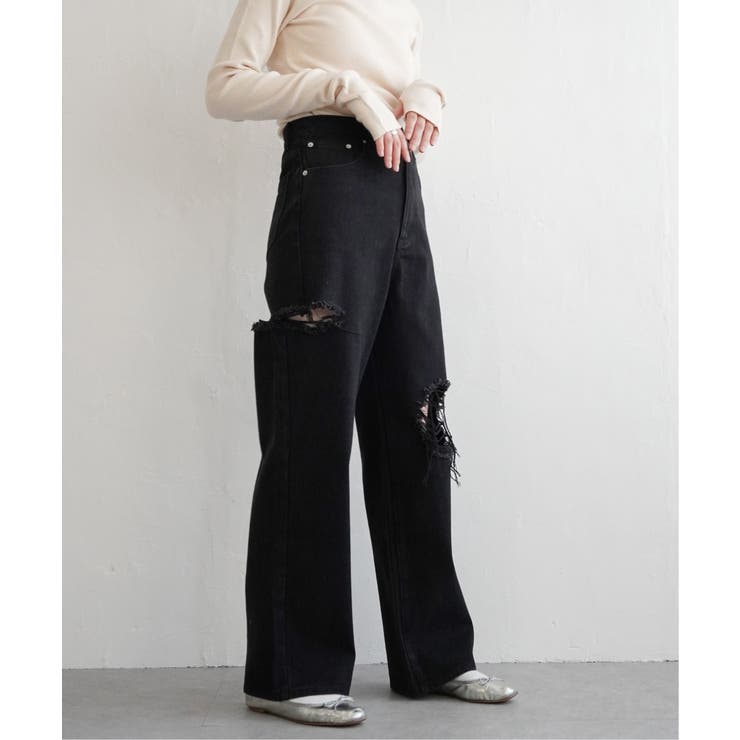 ダメージワイドデニムパンツ | VENCE share style【WOMEN】 | 詳細画像11 