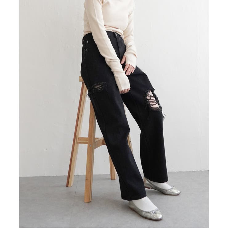 ダメージワイドデニムパンツ | VENCE share style【WOMEN】 | 詳細画像13 