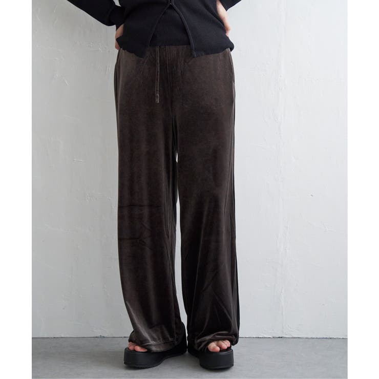 ベロアラインパンツ[品番：IKAW0019194]｜VENCE share style【WOMEN