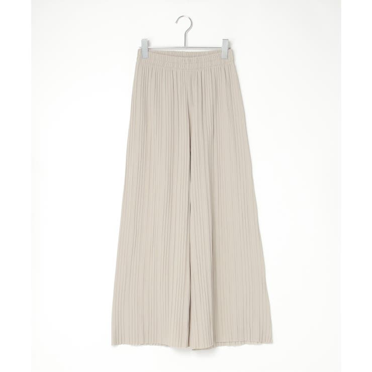 ベージュ | カットツイルボックスプリーツパンツ | VENCE share style【WOMEN】