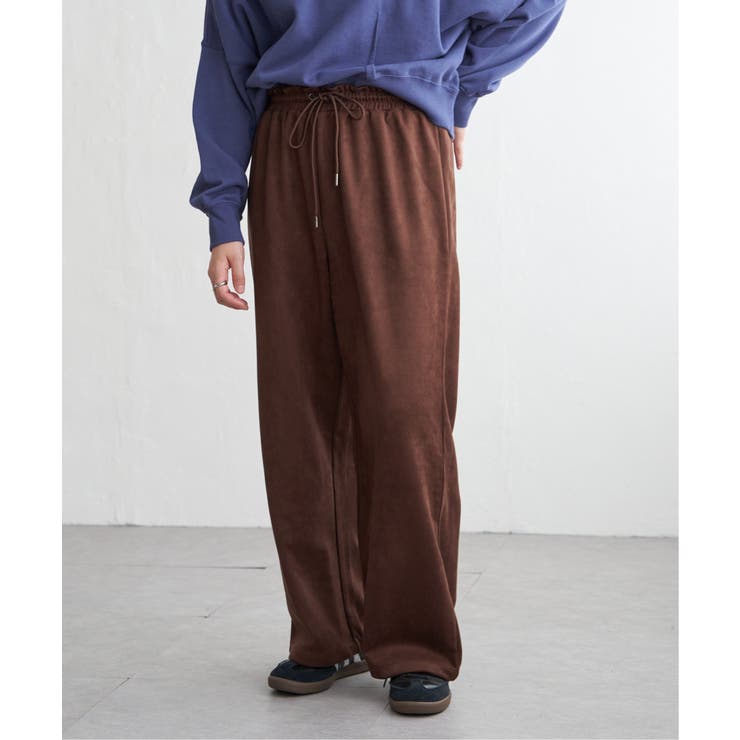 ブラウン | カットスェードイージーパンツ | VENCE share style【WOMEN】