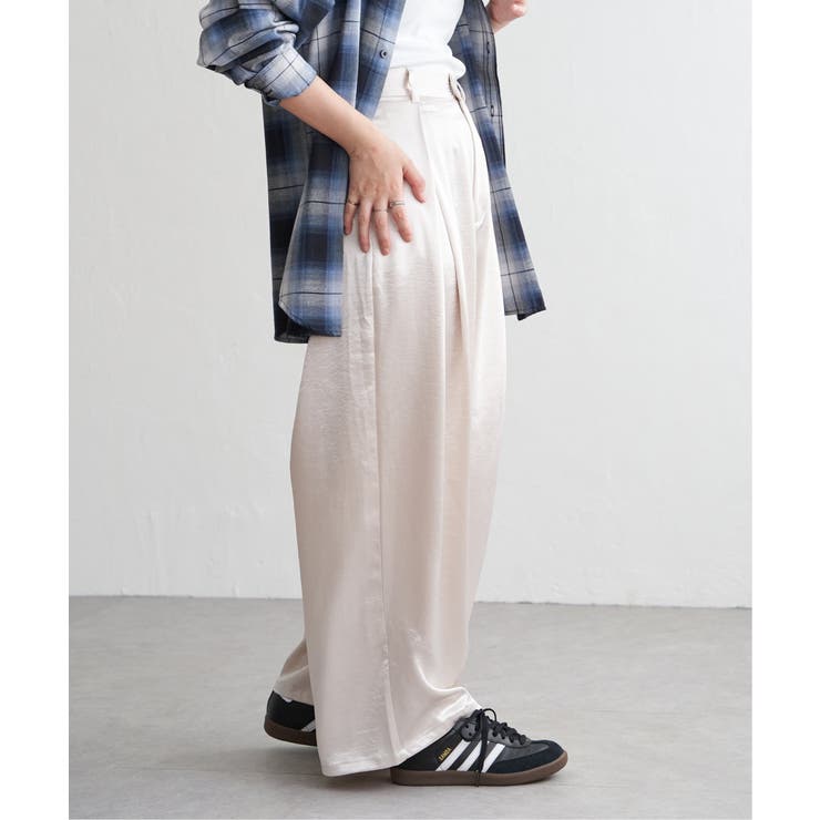 サテンタックワイドパンツ | VENCE share style【WOMEN】 | 詳細画像12 