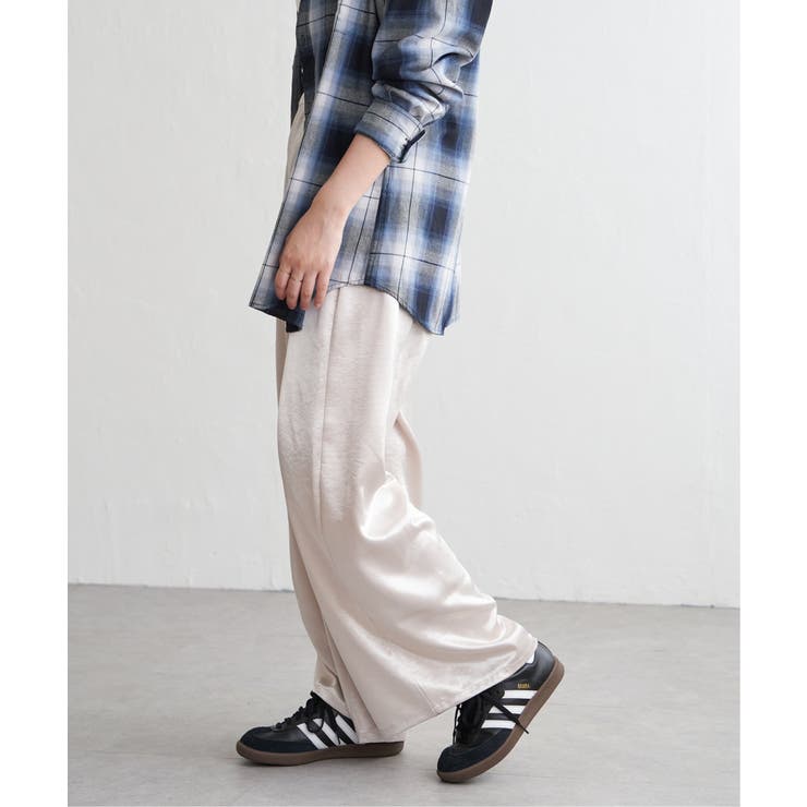 サテンタックワイドパンツ | VENCE share style【WOMEN】 | 詳細画像13 