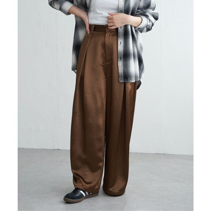 サテンタックワイドパンツ | VENCE share style【WOMEN】 | 詳細画像15 