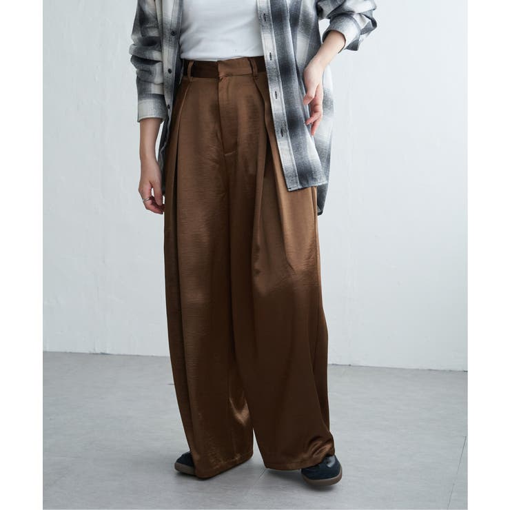 サテンタックワイドパンツ | VENCE share style【WOMEN】 | 詳細画像17 