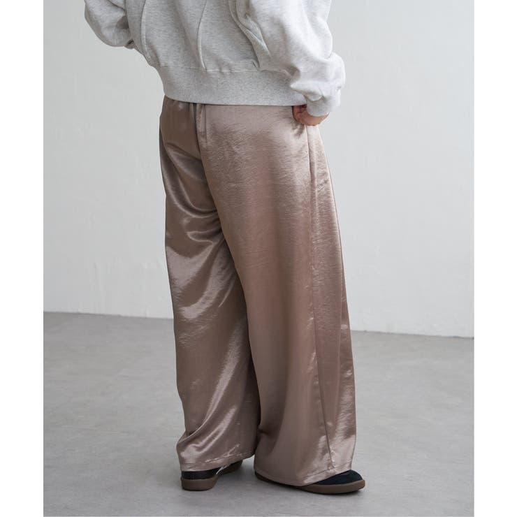サテンタックワイドパンツ | VENCE share style【WOMEN】 | 詳細画像4 