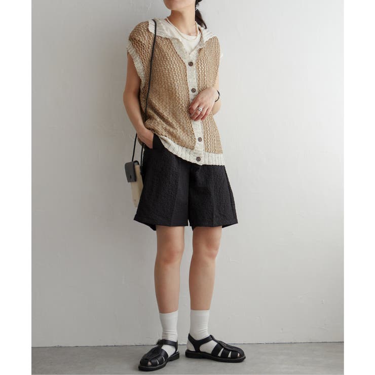 ブラック | フクレジャガードハーフパンツ | VENCE share style【WOMEN】