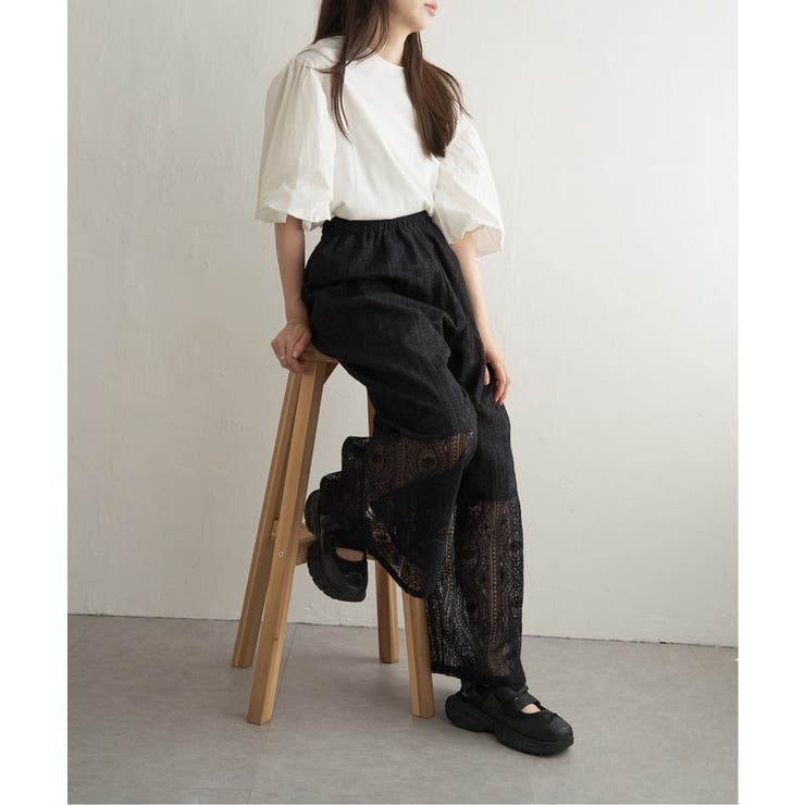 【VENCE by yuki 】刺繍レースワイドパンツ | VENCE share style【WOMEN】 | 詳細画像8 