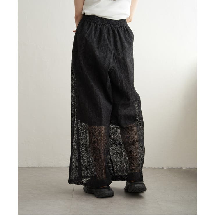 【VENCE by yuki 】刺繍レースワイドパンツ | VENCE share style【WOMEN】 | 詳細画像10 
