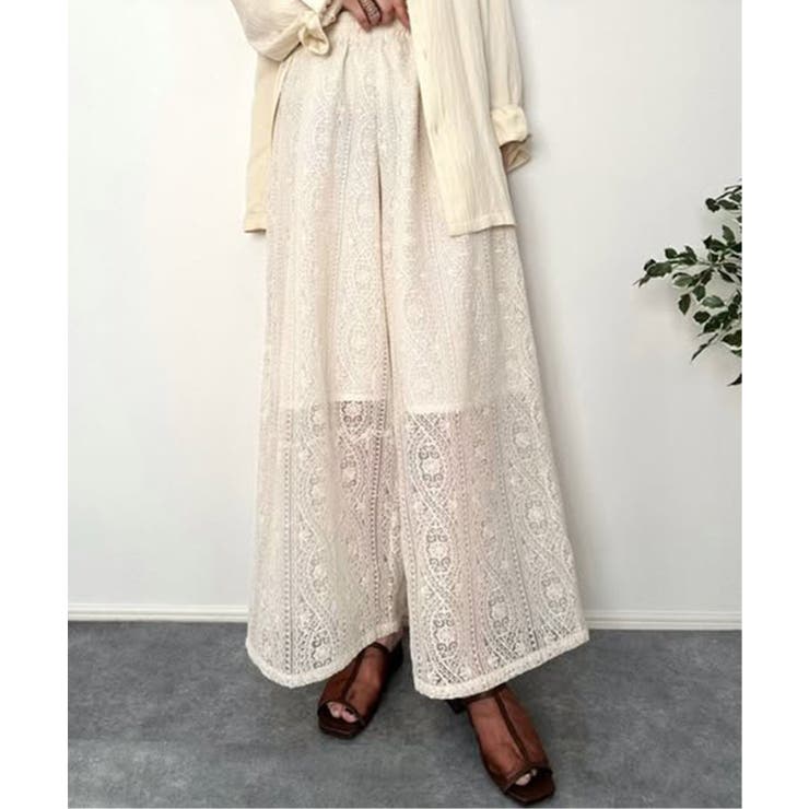 【VENCE by yuki 】刺繍レースワイドパンツ | VENCE share style【WOMEN】 | 詳細画像14 