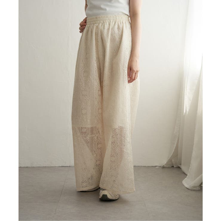 【VENCE by yuki 】刺繍レースワイドパンツ | VENCE share style【WOMEN】 | 詳細画像19 