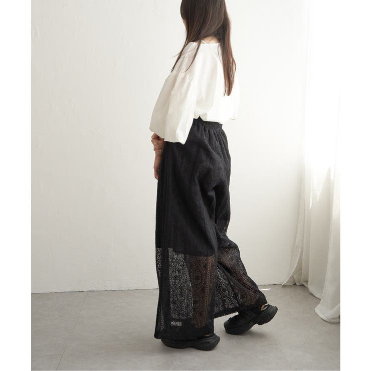 【VENCE by yuki 】刺繍レースワイドパンツ | VENCE share style【WOMEN】 | 詳細画像5 