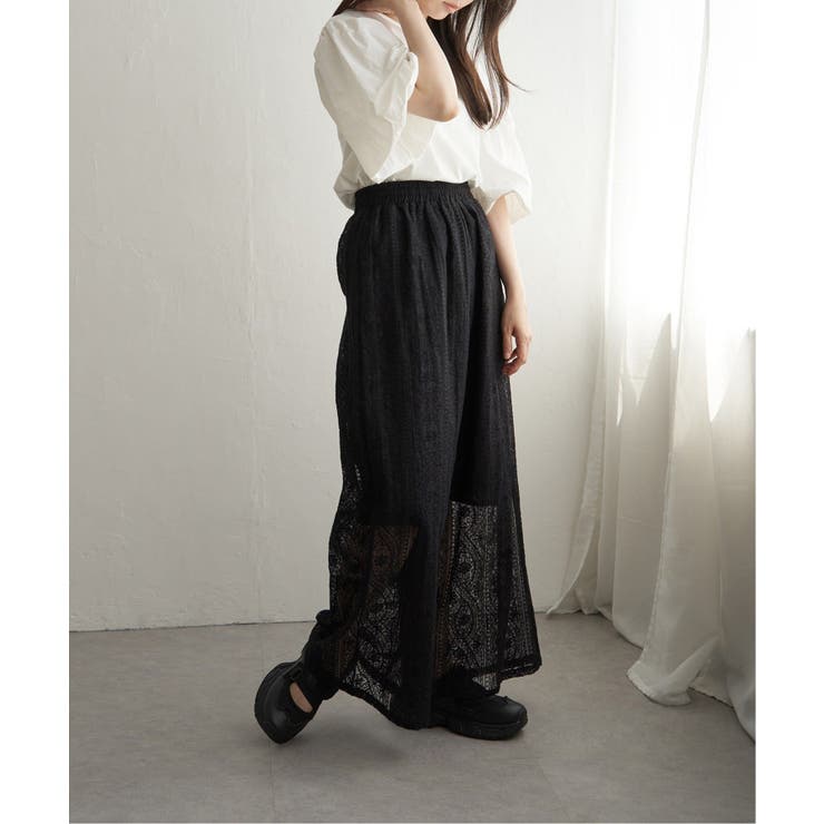 【VENCE by yuki 】刺繍レースワイドパンツ | VENCE share style【WOMEN】 | 詳細画像7 