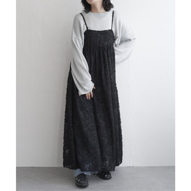 完売品　praying プレイング　キャミワンピ フリンジジャガードキャミワンピース[品番：IKAW0020259]｜VENCE