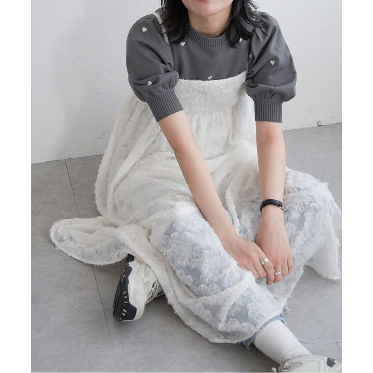 フリンジジャガードキャミワンピース | VENCE share style【WOMEN】 | 詳細画像1