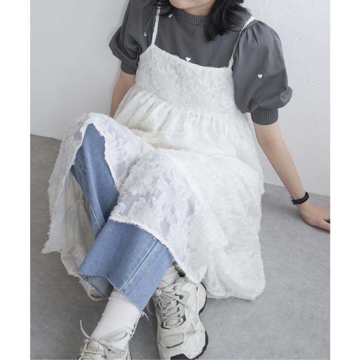 フリンジジャガードキャミワンピース[品番：IKAW0020259]｜VENCE