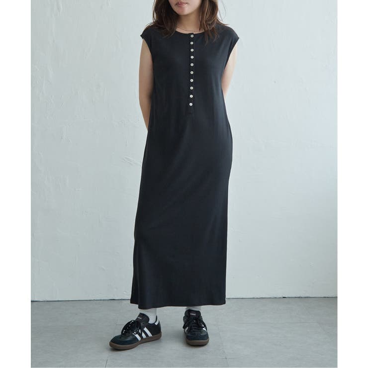 テレコヘンリーネックワンピース | VENCE share style【WOMEN】 | 詳細画像1 