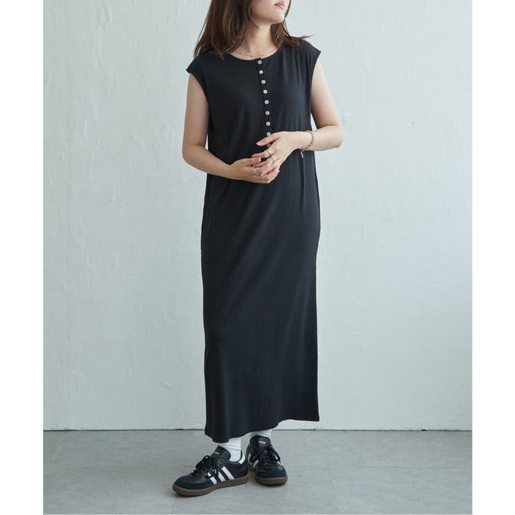 テレコヘンリーネックワンピース | VENCE share style【WOMEN】 | 詳細画像2 