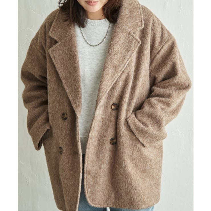 ブラウン | シャギーテーラージャケット | VENCE share style【WOMEN】