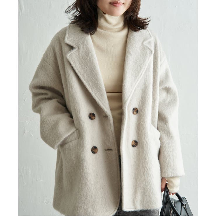 オフホワイト | シャギーテーラージャケット | VENCE share style【WOMEN】