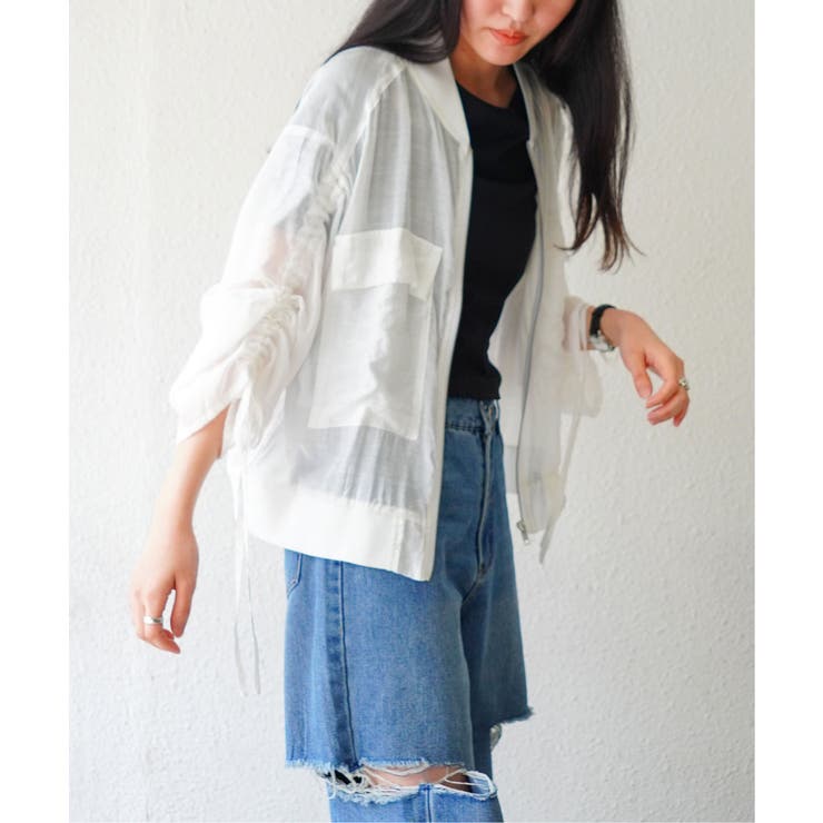 袖ドロストシアーMA-1[品番：IKAW0018812]｜VENCE share style【WOMEN