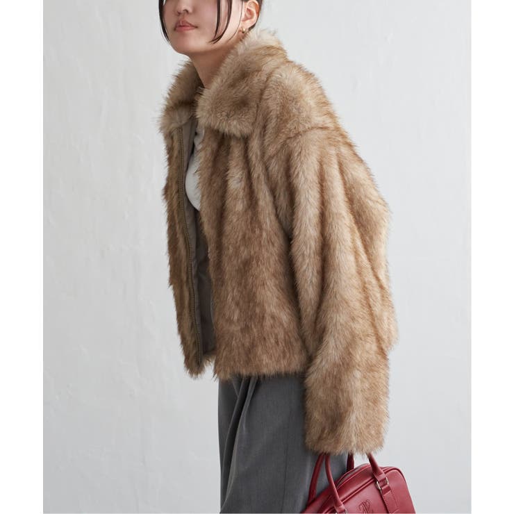 シャギーファーショートコート | VENCE share style【WOMEN】 | 詳細画像21 