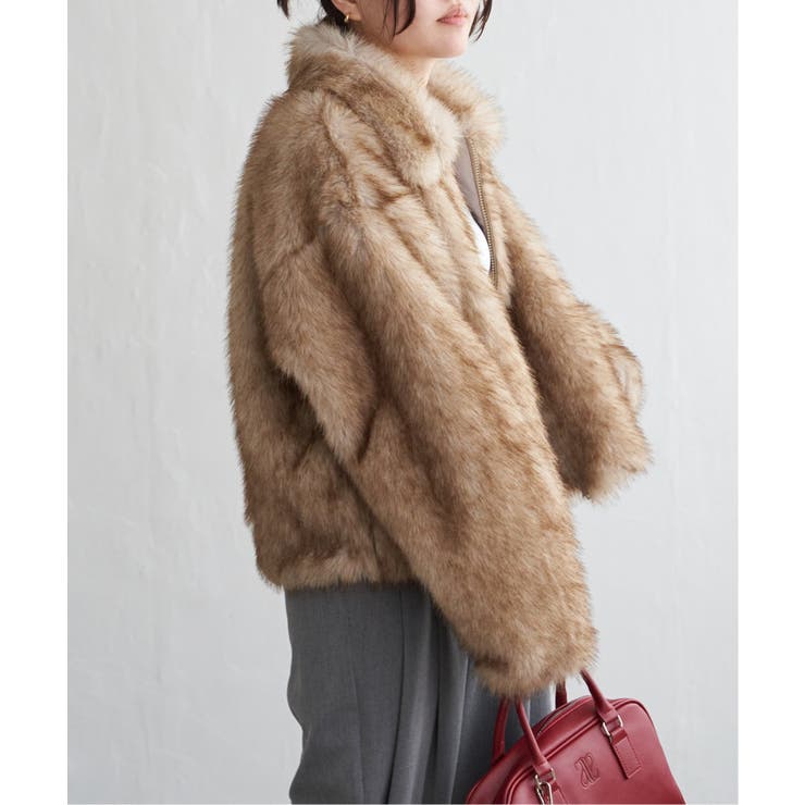 シャギーファーショートコート | VENCE share style【WOMEN】 | 詳細画像23 