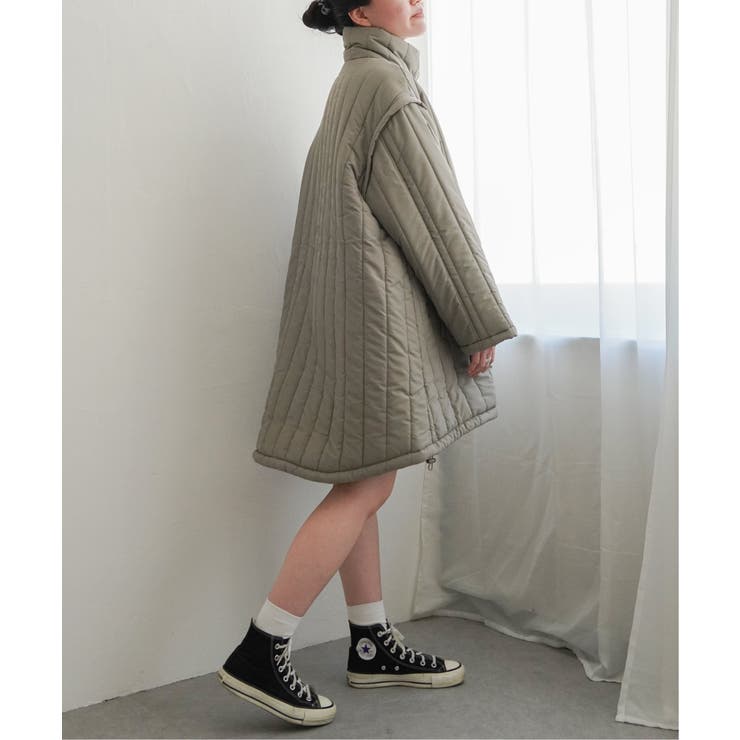袖取り外し縦キルト中綿コート | VENCE share style【WOMEN】 | 詳細画像13 