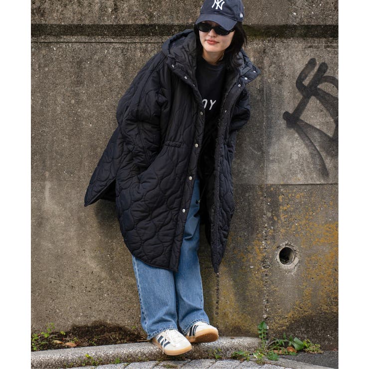 HYDE 黒 フード付きオーバーコート HYDE 黒 フード付きオーバーコート