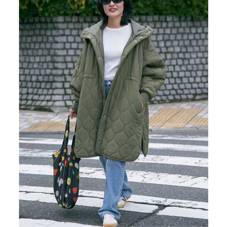 中綿キルトフード付きコート[品番：IKAW0021462]｜VENCE share style