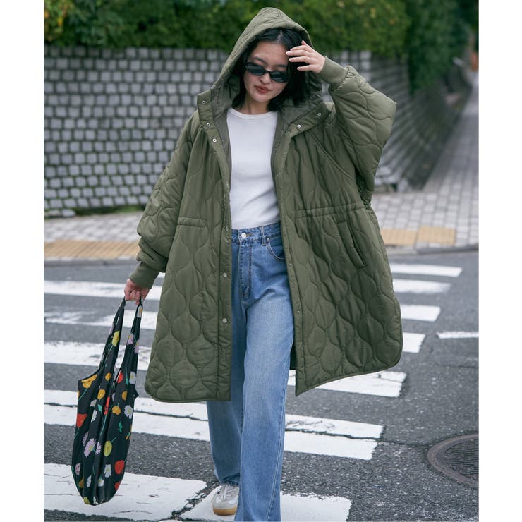 中綿キルトフード付きコート[品番：IKAW0021462]｜VENCE share style