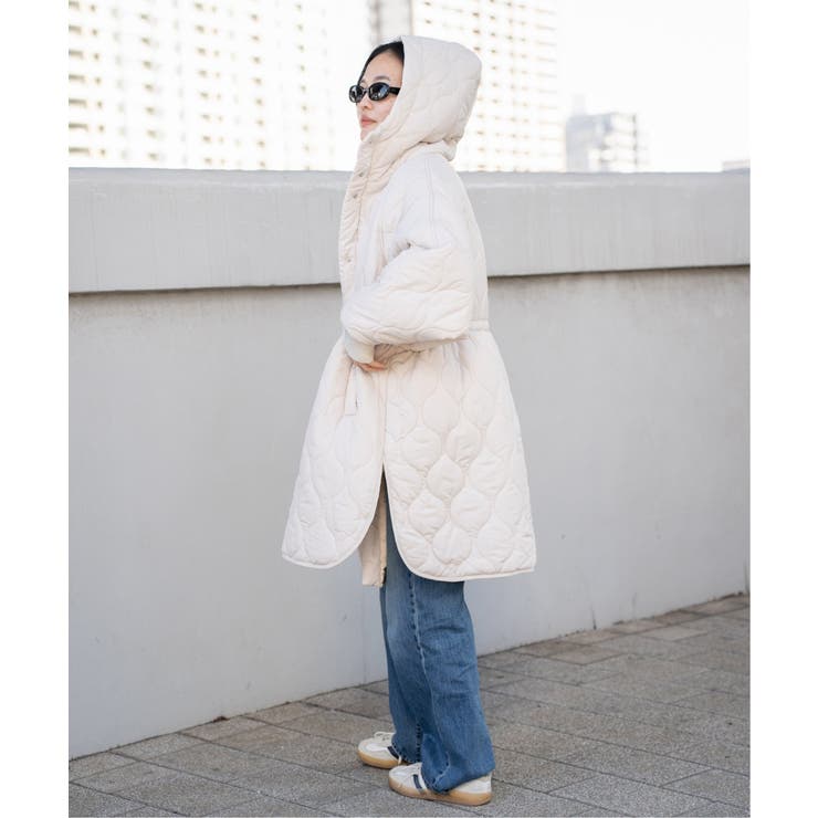 中綿キルトフード付きコート[品番：IKAW0021462]｜VENCE share style