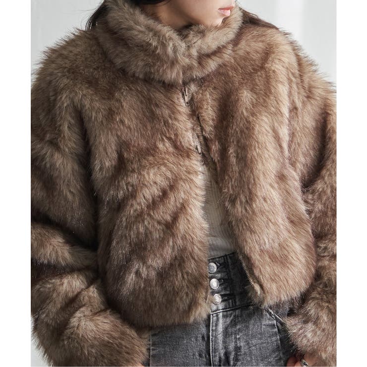 フェイクファーショート丈ブルゾン | VENCE share style【WOMEN】 | 詳細画像12 