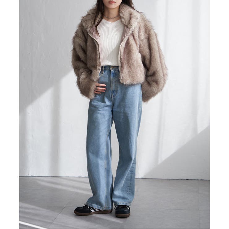 フェイクファーショート丈ブルゾン | VENCE share style【WOMEN】 | 詳細画像17 