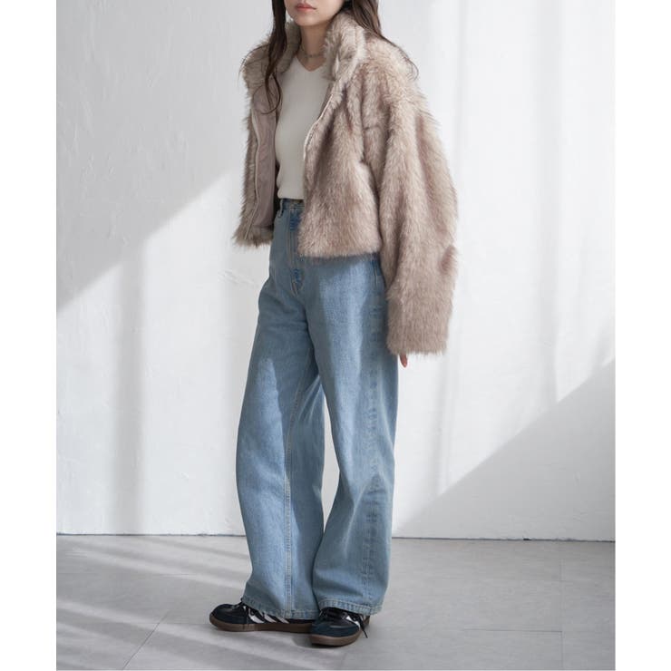 フェイクファーショート丈ブルゾン | VENCE share style【WOMEN】 | 詳細画像18 