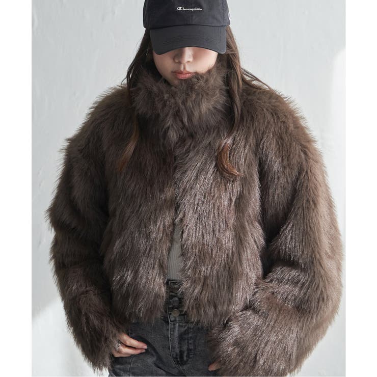 フェイクファーショート丈ブルゾン | VENCE share style【WOMEN】 | 詳細画像19 