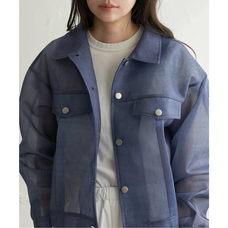 シアーダンボールデニムプリントGジャン | VENCE share style【WOMEN】 | 詳細画像4 