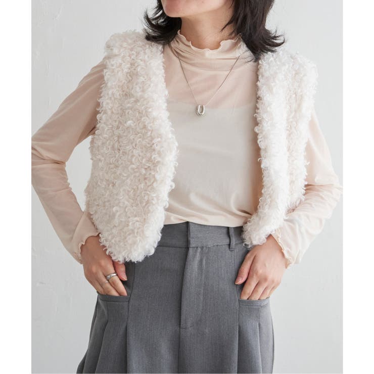 プードルファーショートベスト | VENCE share style【WOMEN】 | 詳細画像13 
