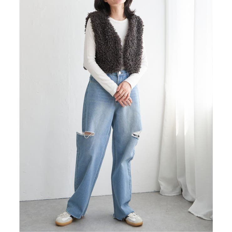 プードルファーショートベスト | VENCE share style【WOMEN】 | 詳細画像23 