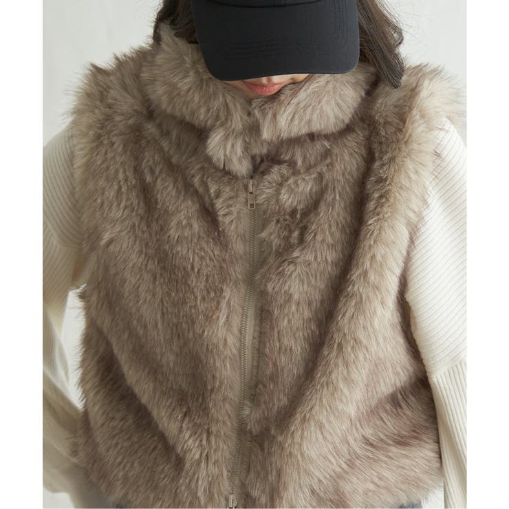 フェイクファーショート丈ジレ | VENCE share style【WOMEN】 | 詳細画像13 